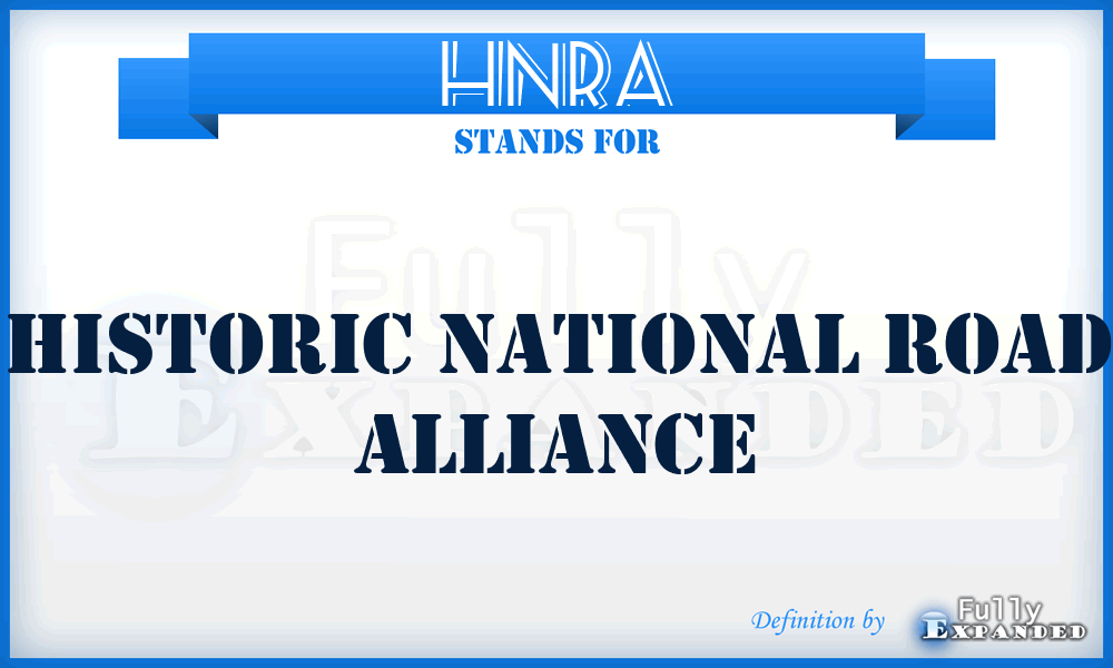 HNRA - Historic National Road Alliance