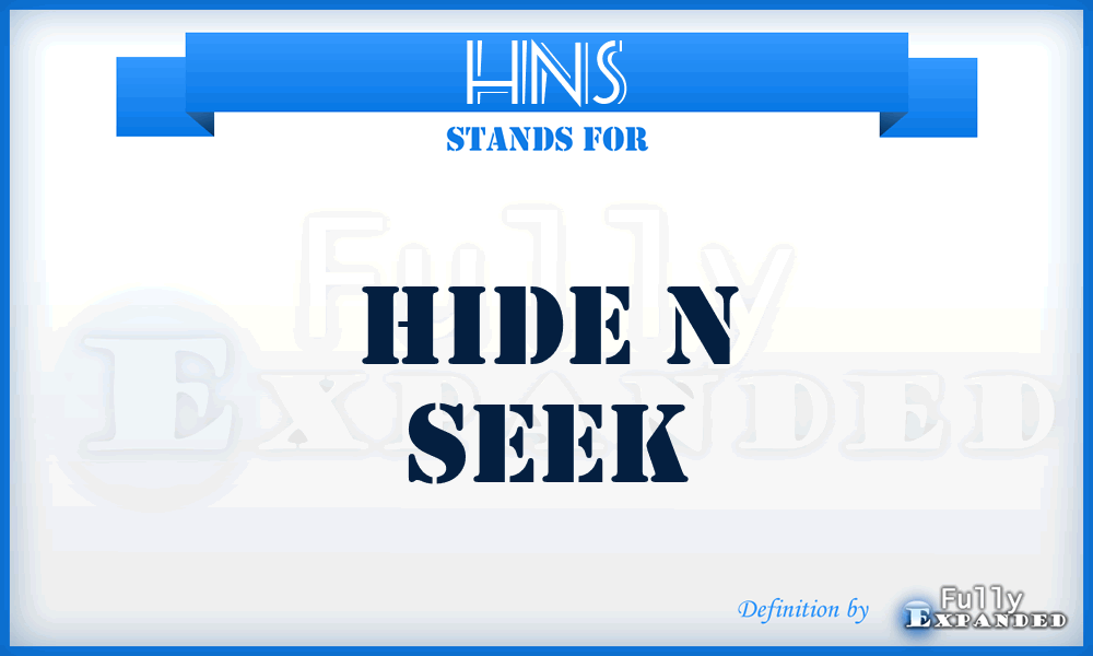 HNS - Hide N Seek