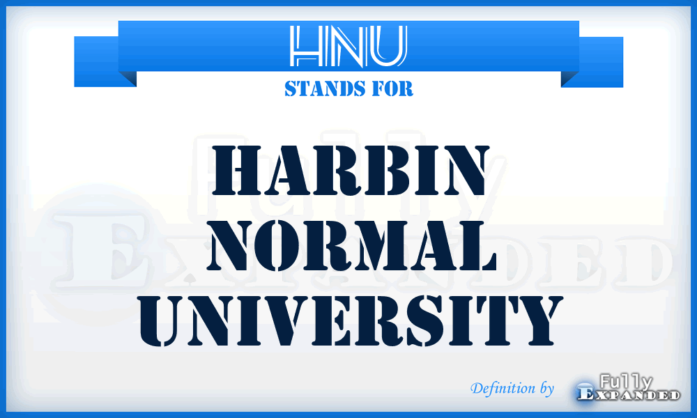 HNU - Harbin Normal University