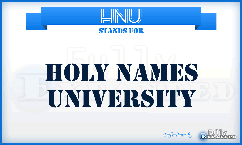 HNU - Holy Names University