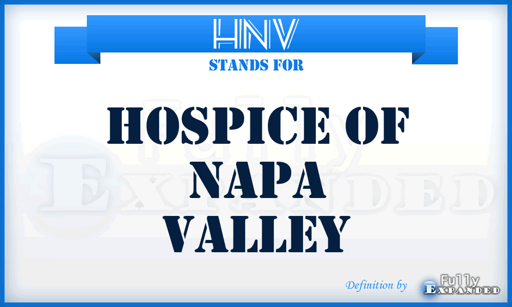 HNV - Hospice of Napa Valley