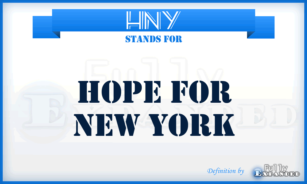 HNY - Hope for New York