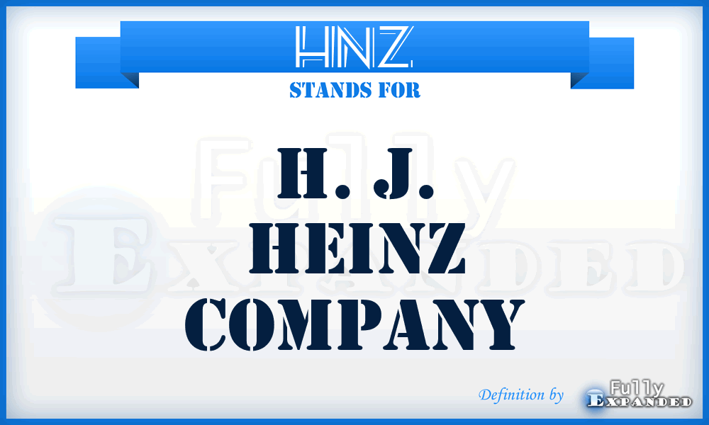 HNZ - H. J. Heinz Company