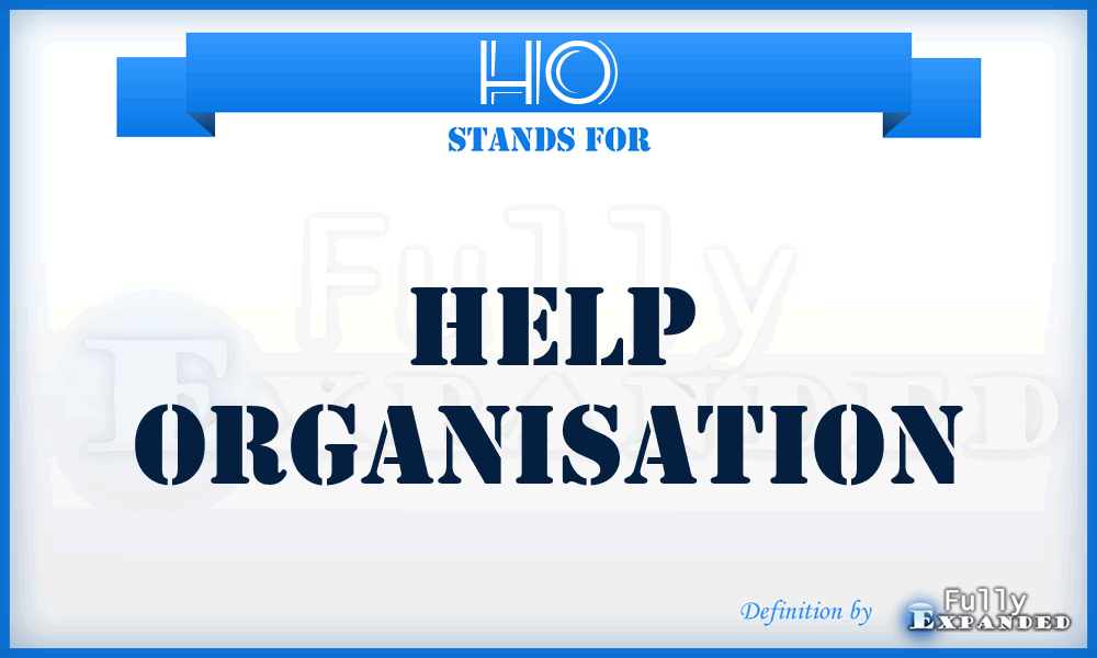 HO - Help Organisation