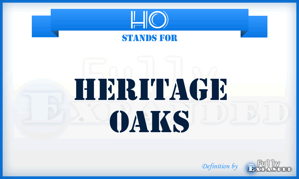 HO - Heritage Oaks