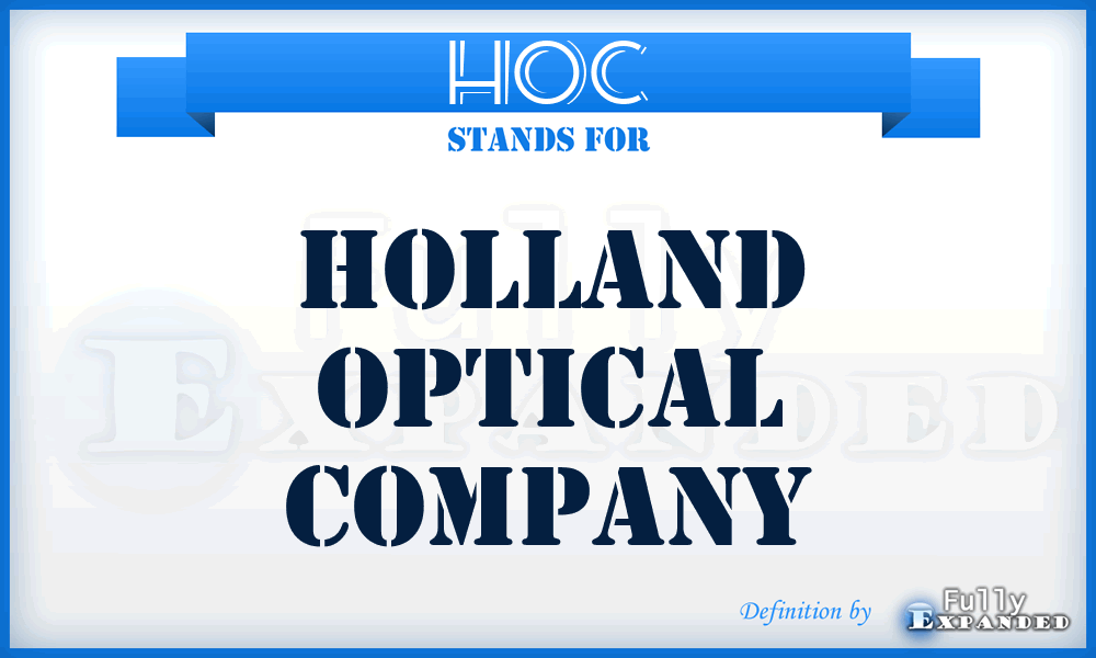 HOC - Holland Optical Company