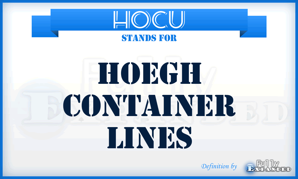 HOCU - Hoegh Container Lines
