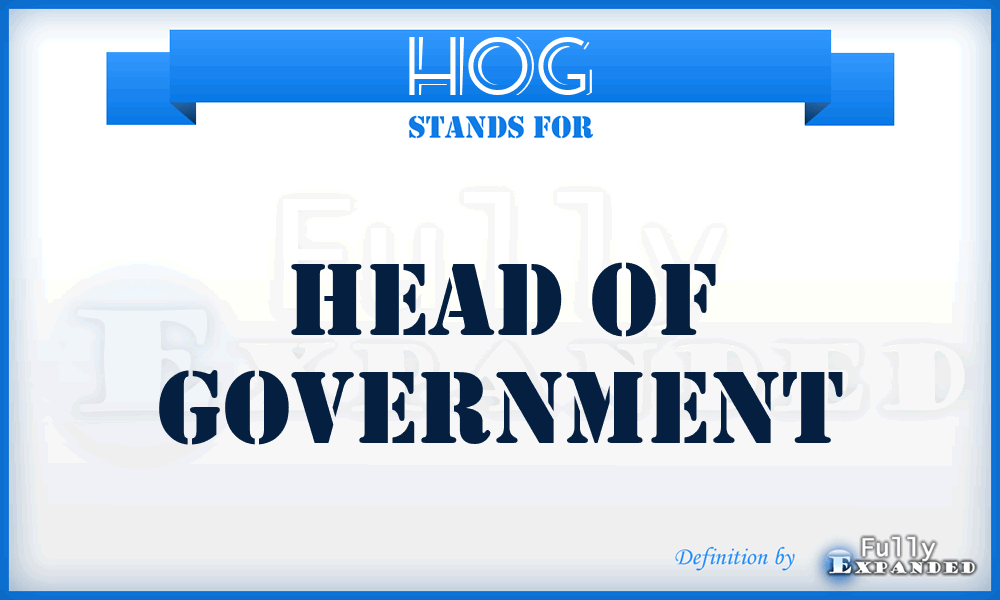 HOG - head of government