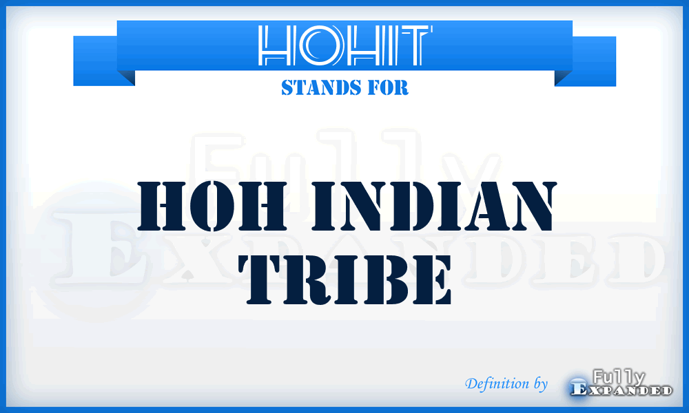 HOHIT - HOH Indian Tribe