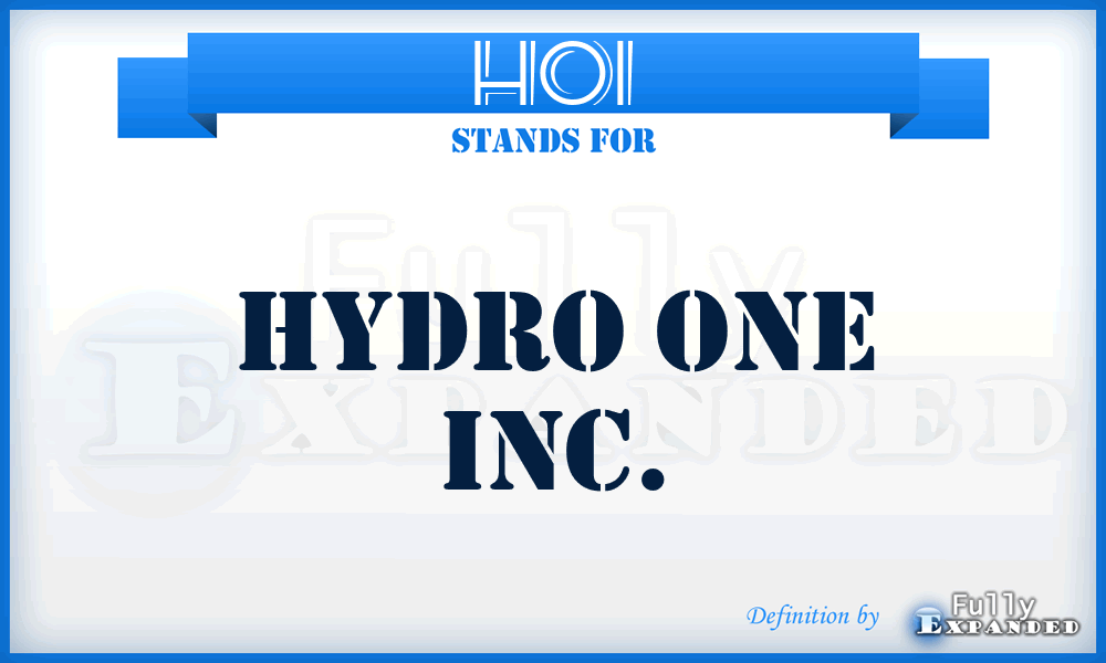 HOI - Hydro One Inc.
