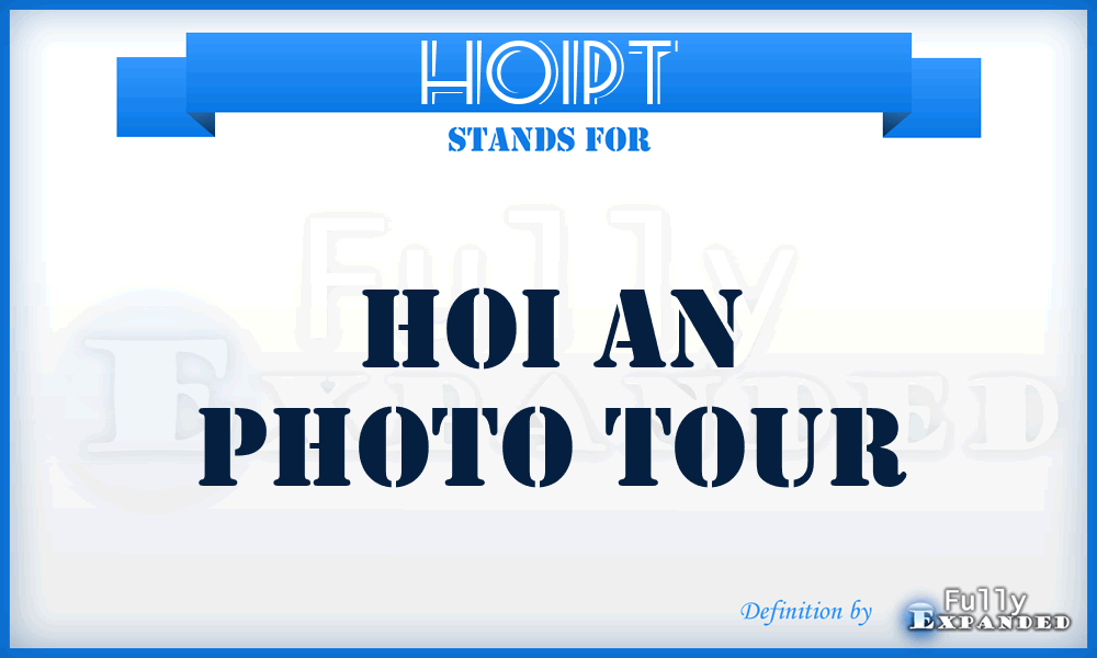 HOIPT - HOI an Photo Tour