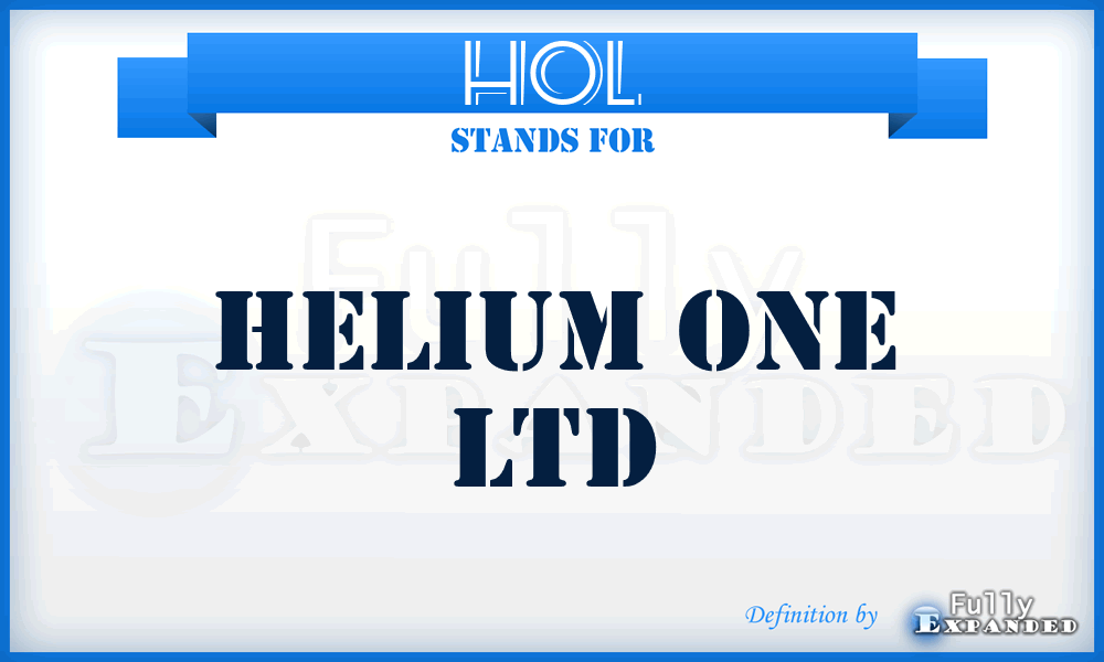 HOL - Helium One Ltd