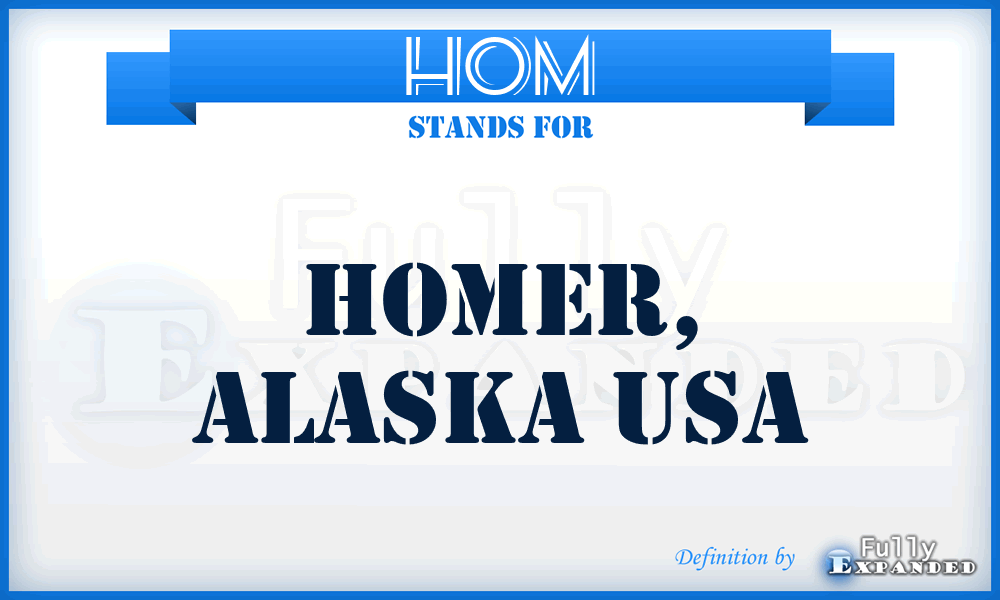 HOM - Homer, Alaska USA