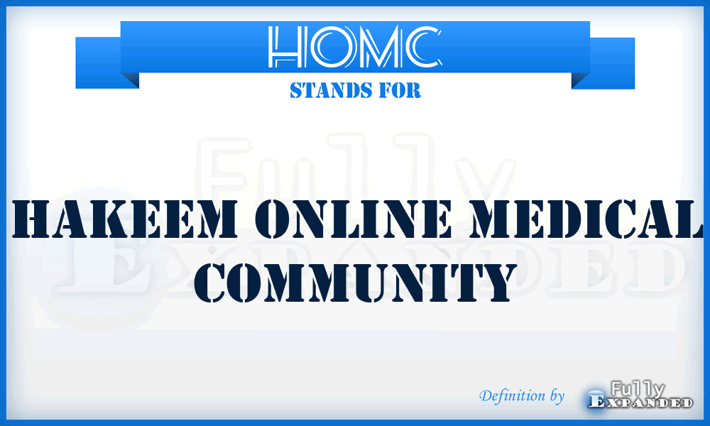 HOMC - Hakeem Online Medical Community