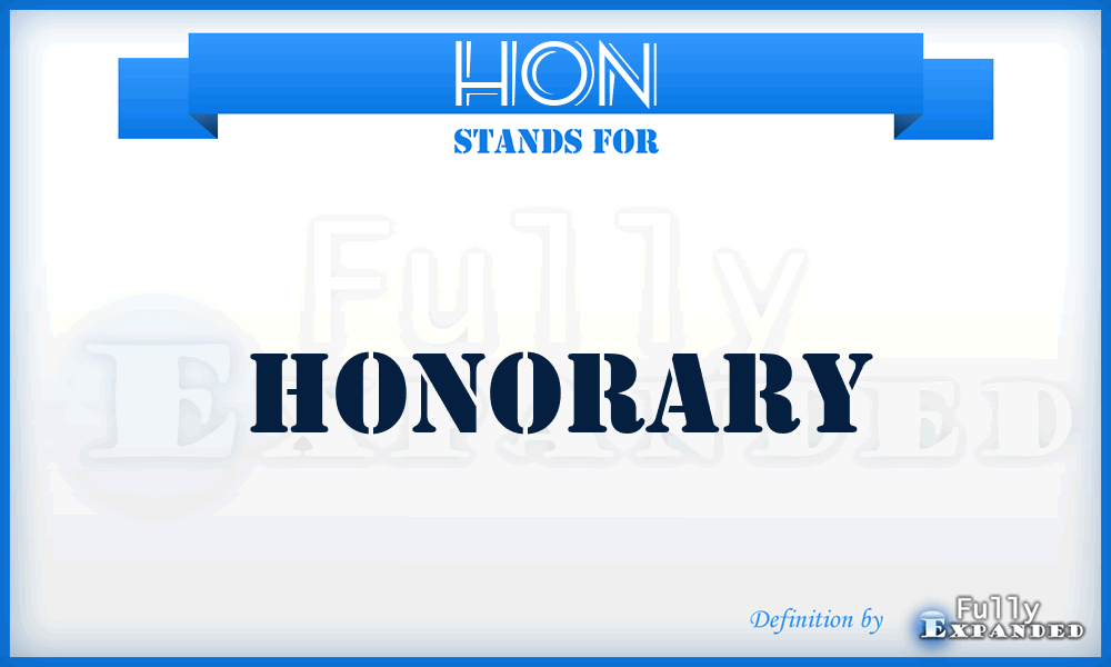 HON - honorary