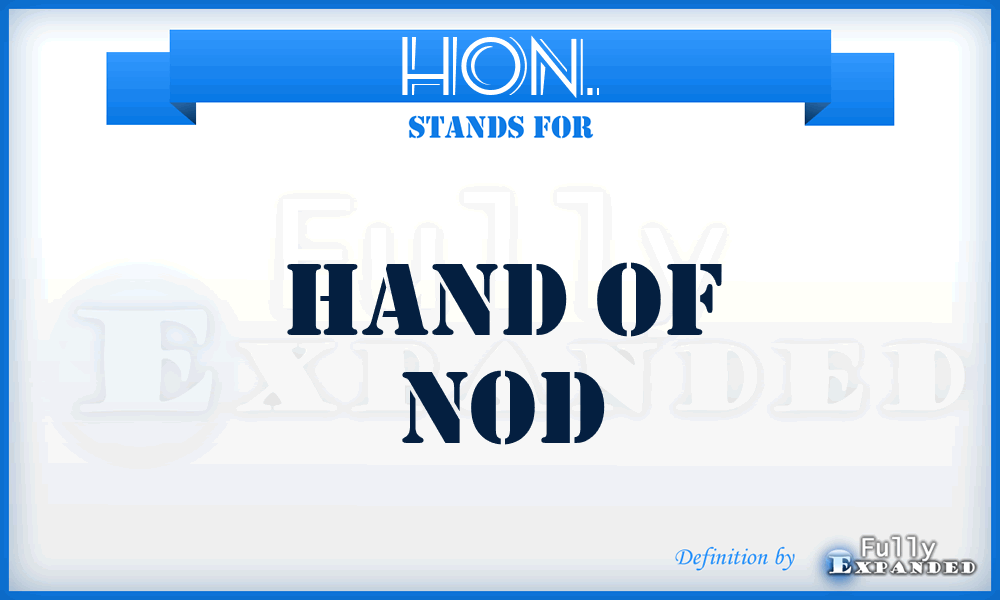 HON. - Hand of Nod