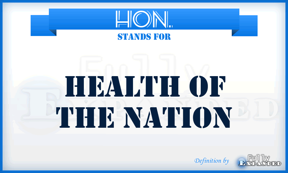 HON. - Health of The Nation