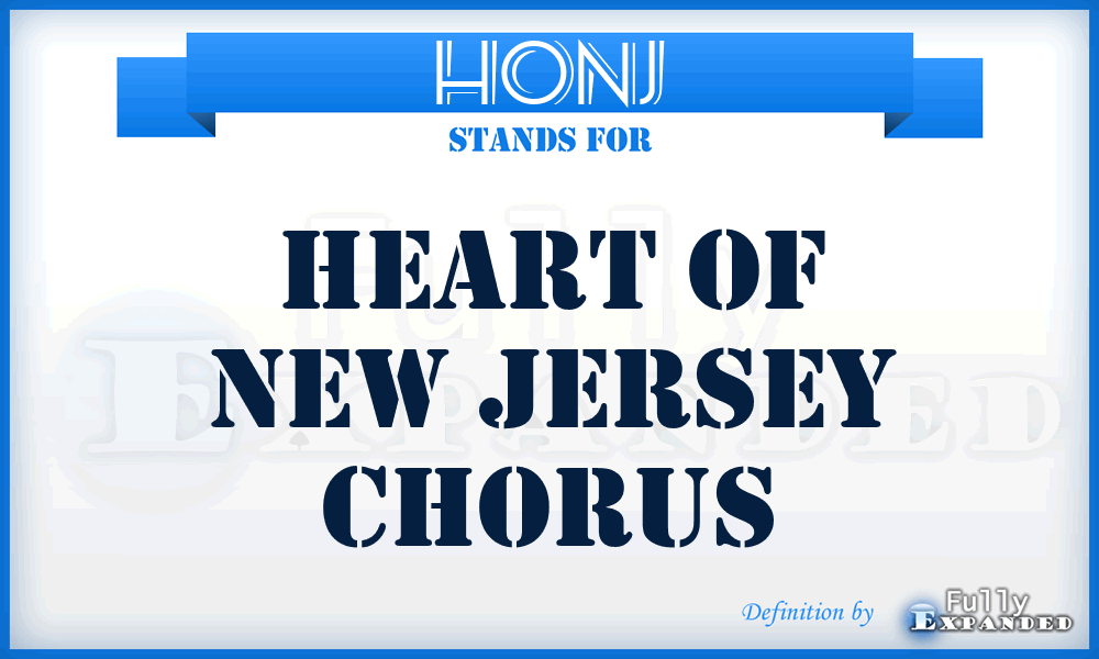 HONJ - Heart Of New Jersey Chorus