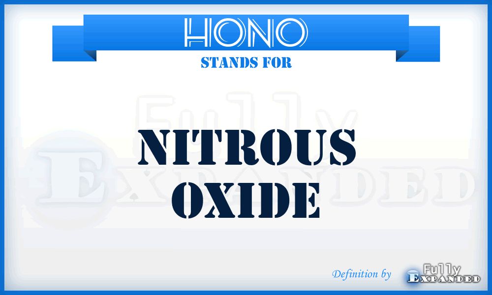 HONO - nitrous oxide