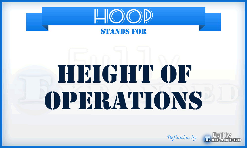 HOOP - Height Of Operations
