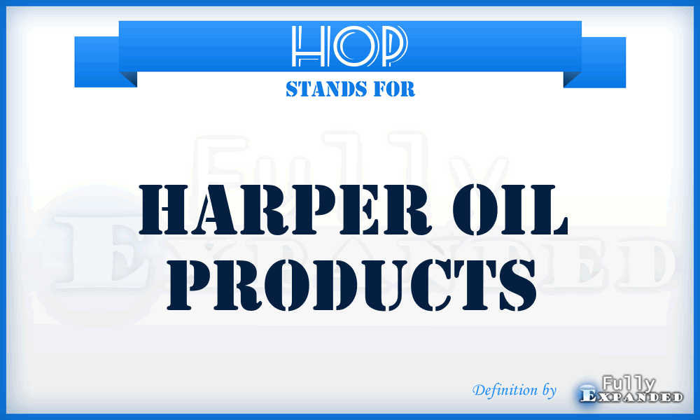 HOP - Harper Oil Products
