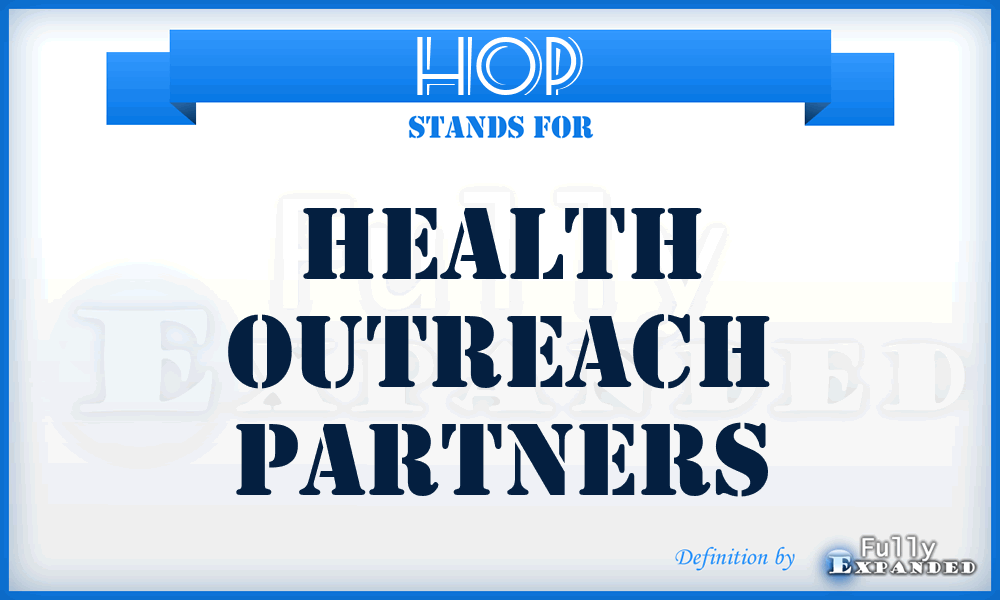 HOP - Health Outreach Partners