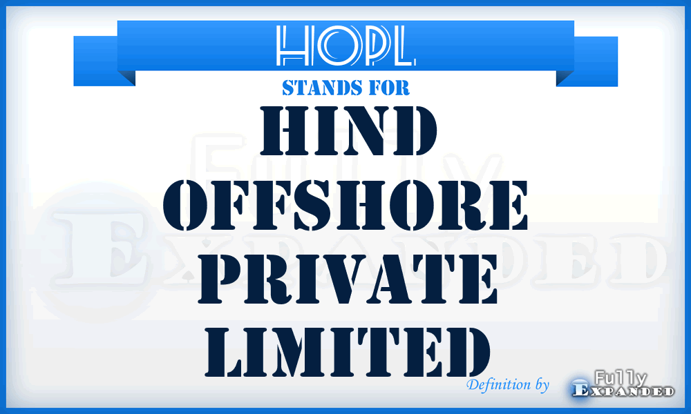 HOPL - Hind Offshore Private Limited