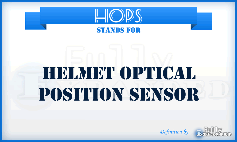 HOPS - Helmet Optical Position Sensor