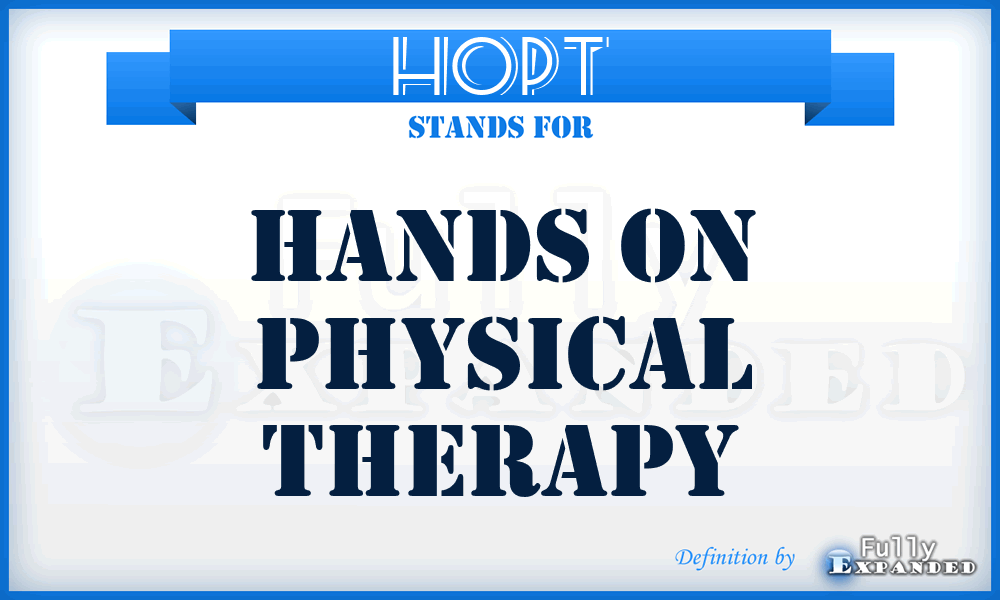 HOPT - Hands On Physical Therapy