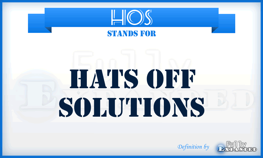 HOS - Hats Off Solutions