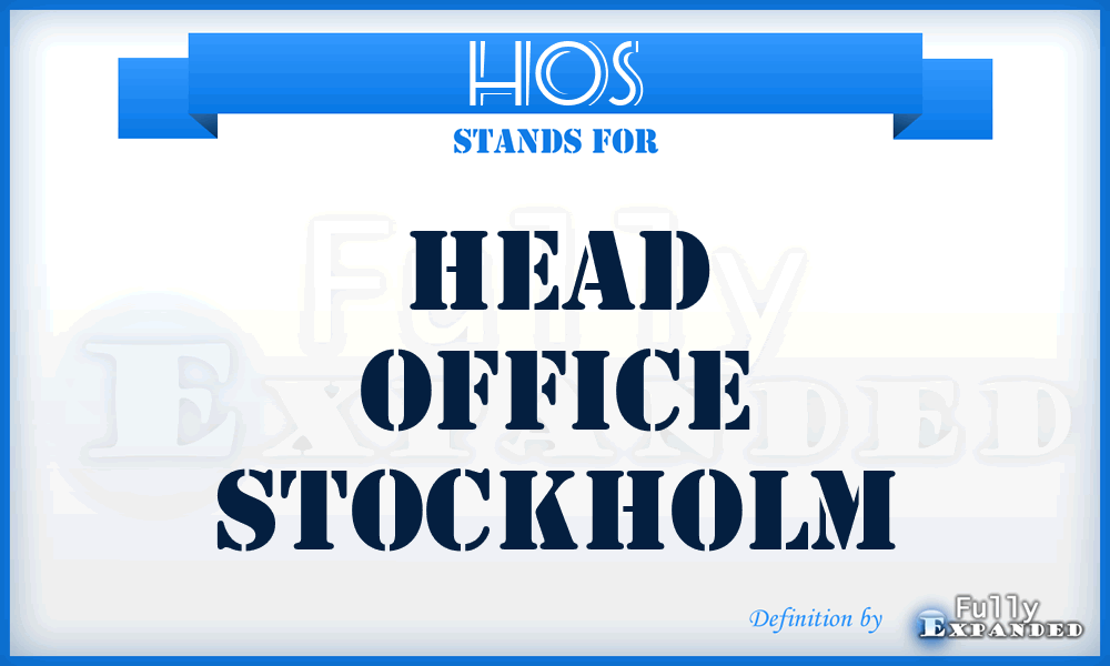 HOS - Head Office Stockholm