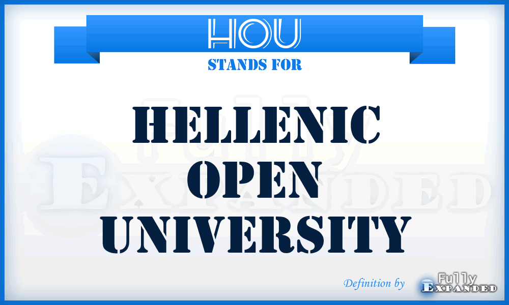 HOU - Hellenic Open University