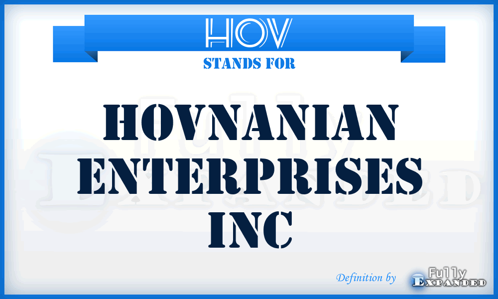 HOV - Hovnanian Enterprises Inc