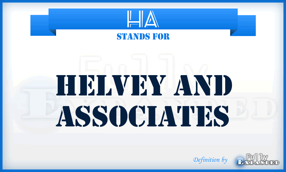 HA - Helvey and Associates
