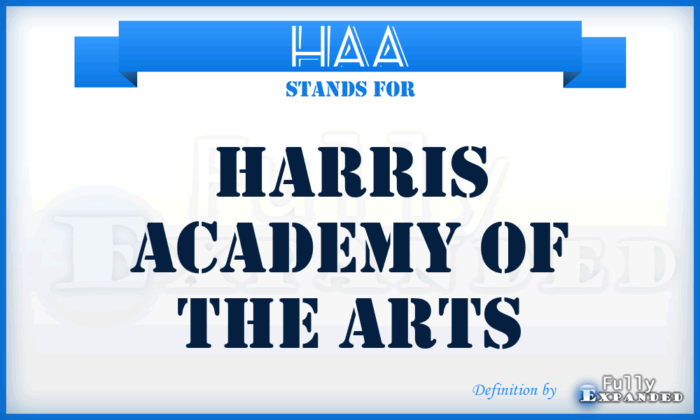 HAA - Harris Academy of the Arts
