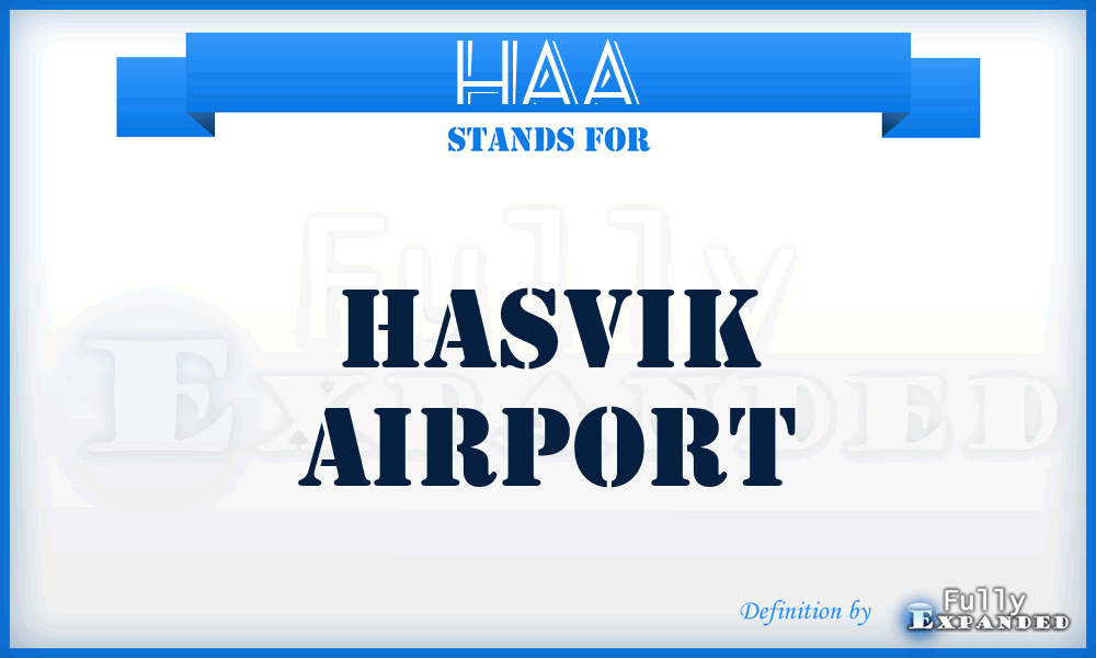 HAA - Hasvik airport