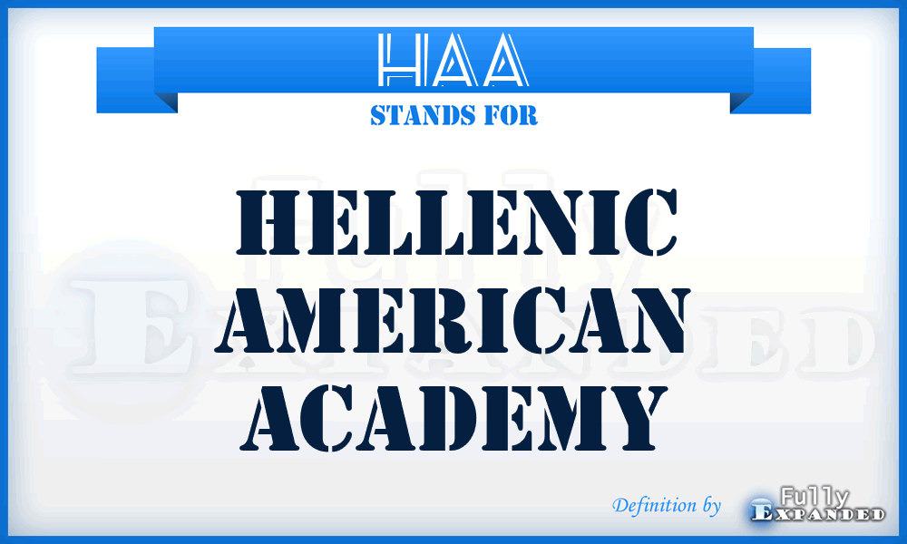 HAA - Hellenic American Academy