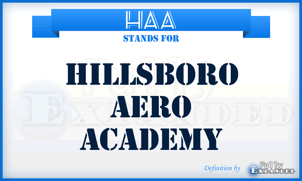 HAA - Hillsboro Aero Academy