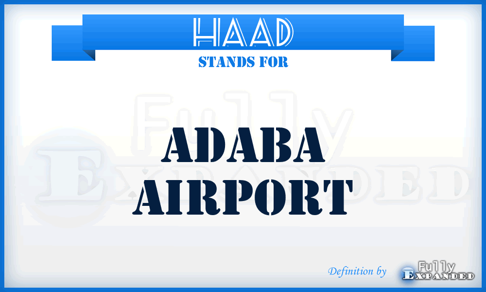 HAAD - Adaba airport