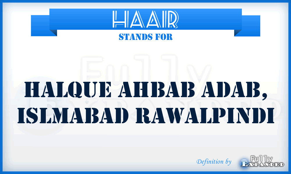 HAAIR - Halque Ahbab Adab, Islmabad Rawalpindi