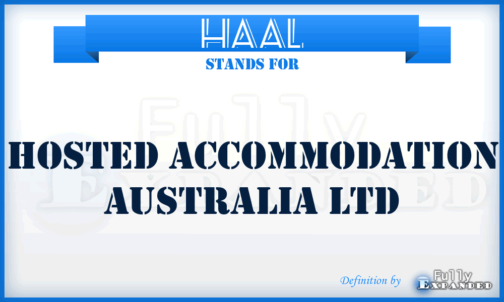 HAAL - Hosted Accommodation Australia Ltd