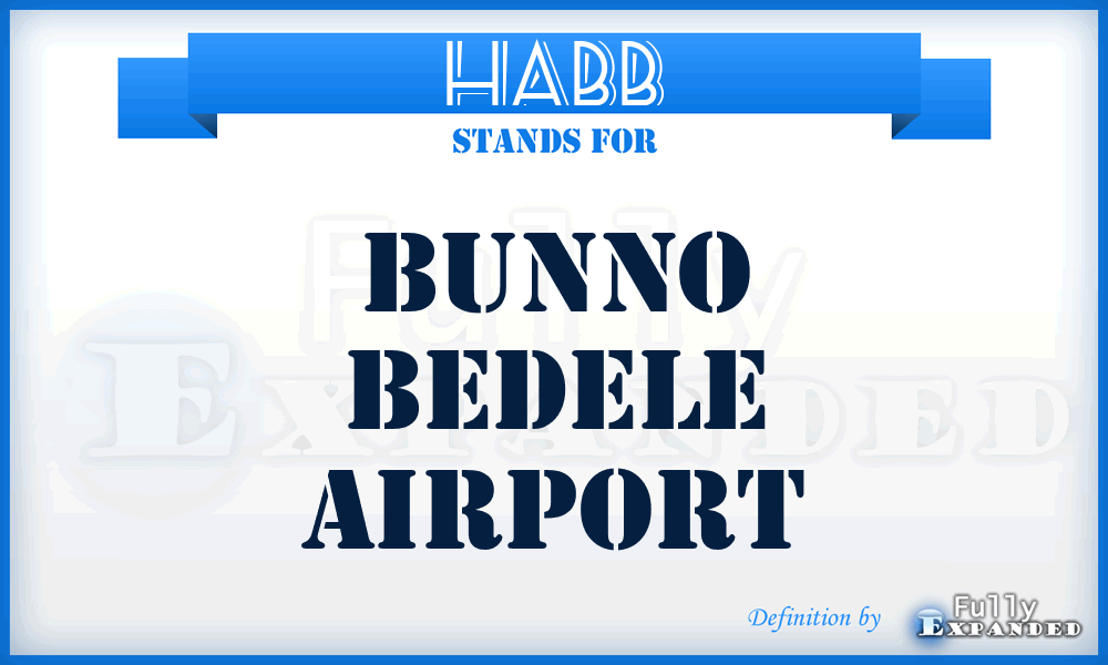 HABB - Bunno Bedele airport