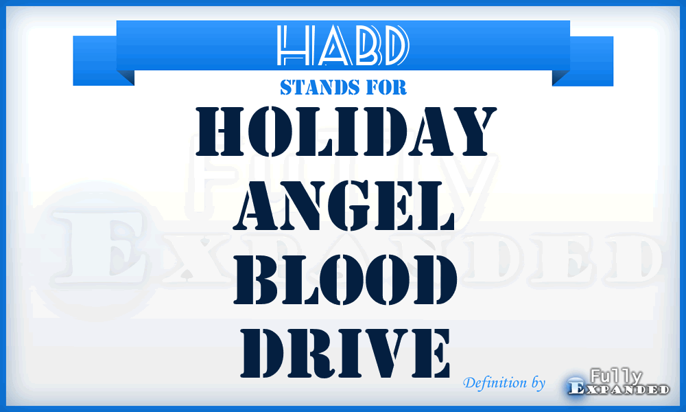 HABD - Holiday Angel Blood Drive