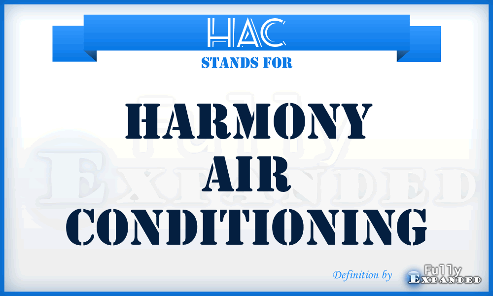 HAC - Harmony Air Conditioning