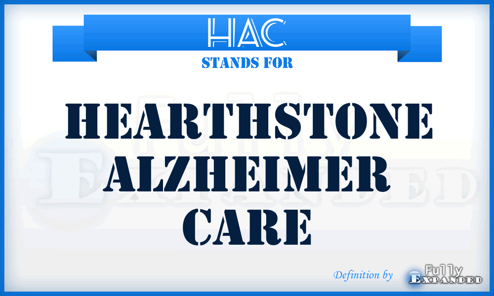 HAC - Hearthstone Alzheimer Care