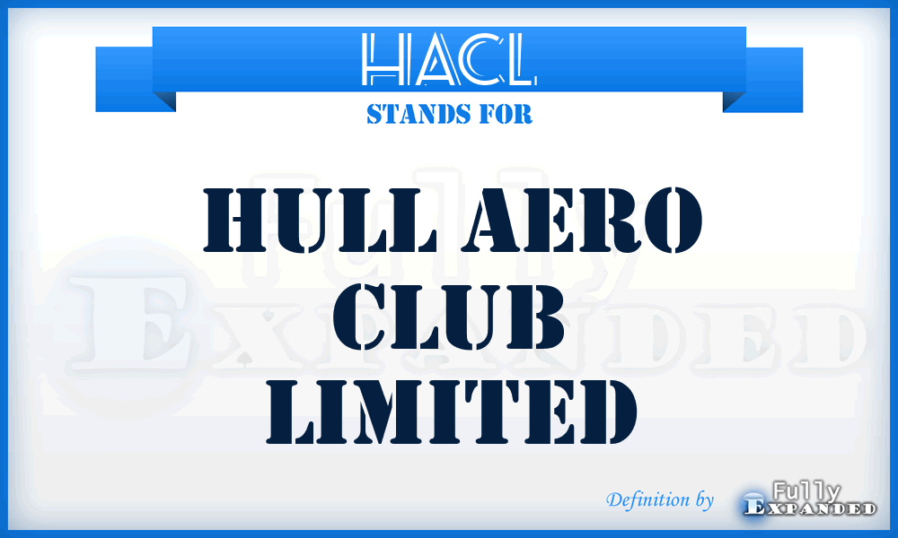 HACL - Hull Aero Club Limited