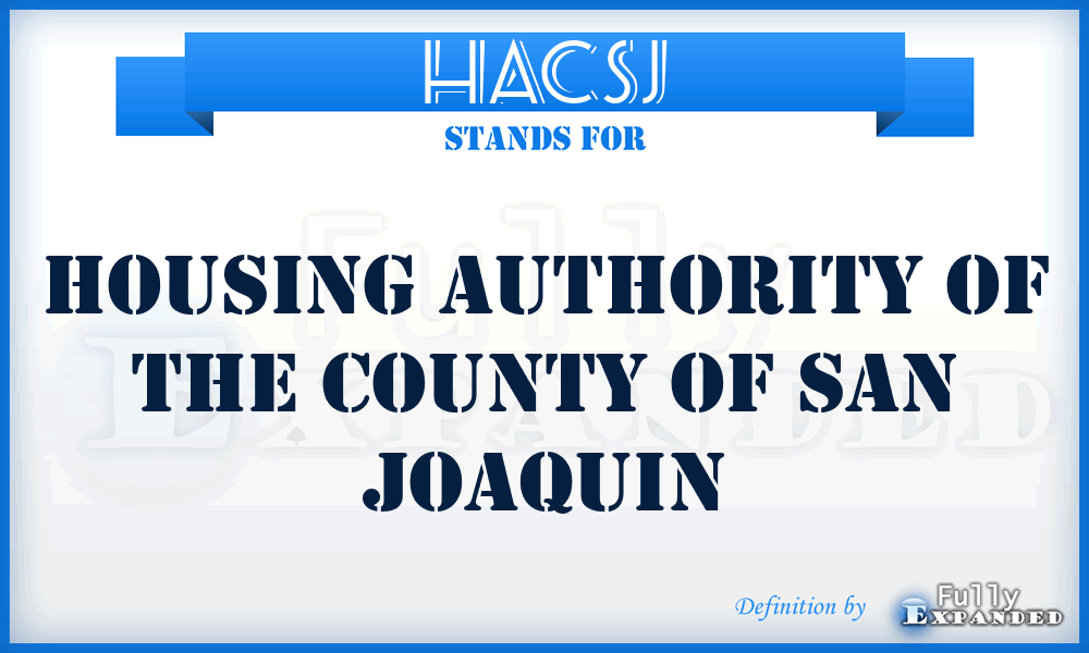 HACSJ - Housing Authority of the County of San Joaquin