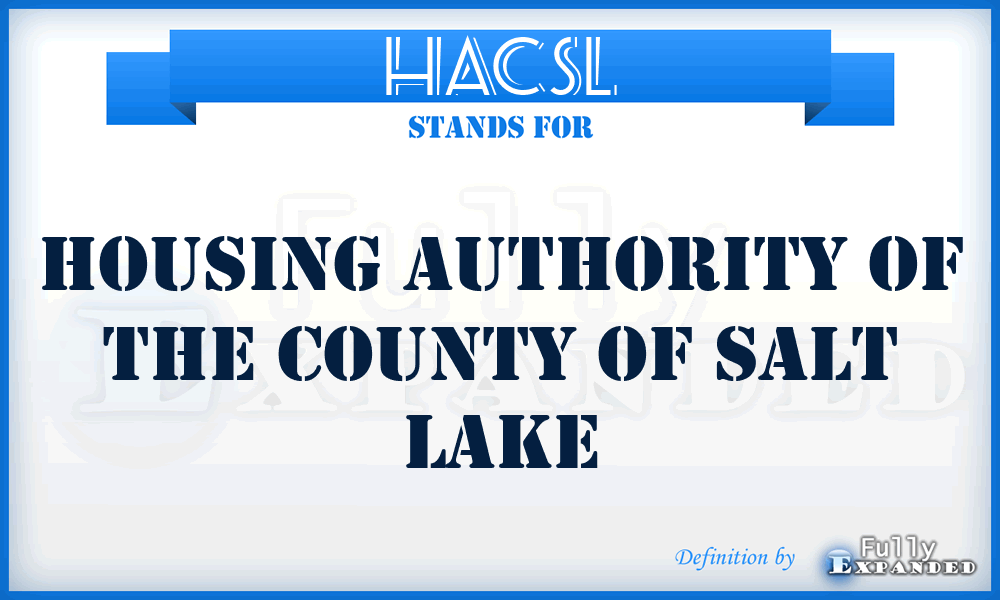 HACSL - Housing Authority of the County of Salt Lake