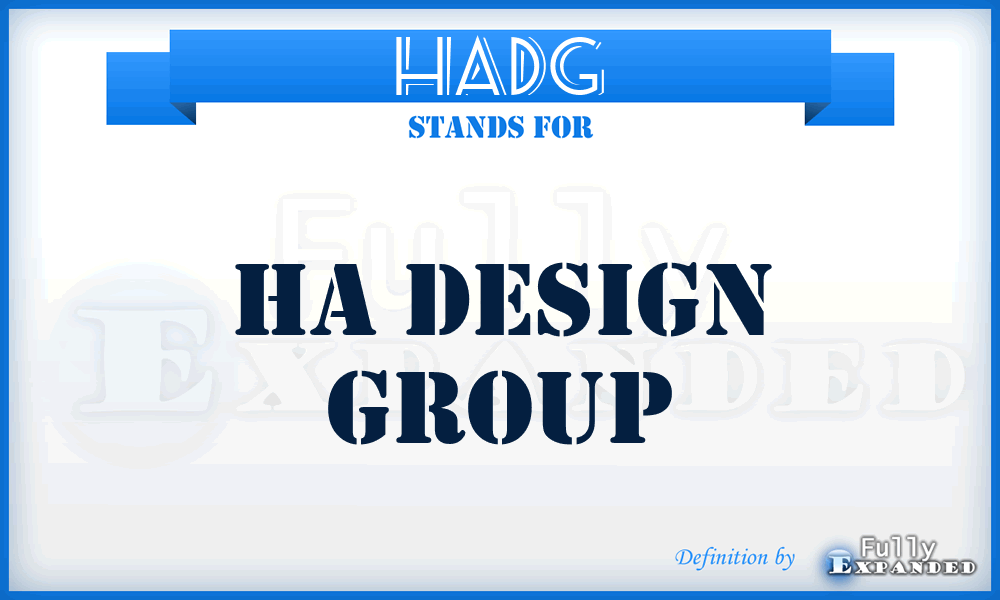 HADG - HA Design Group