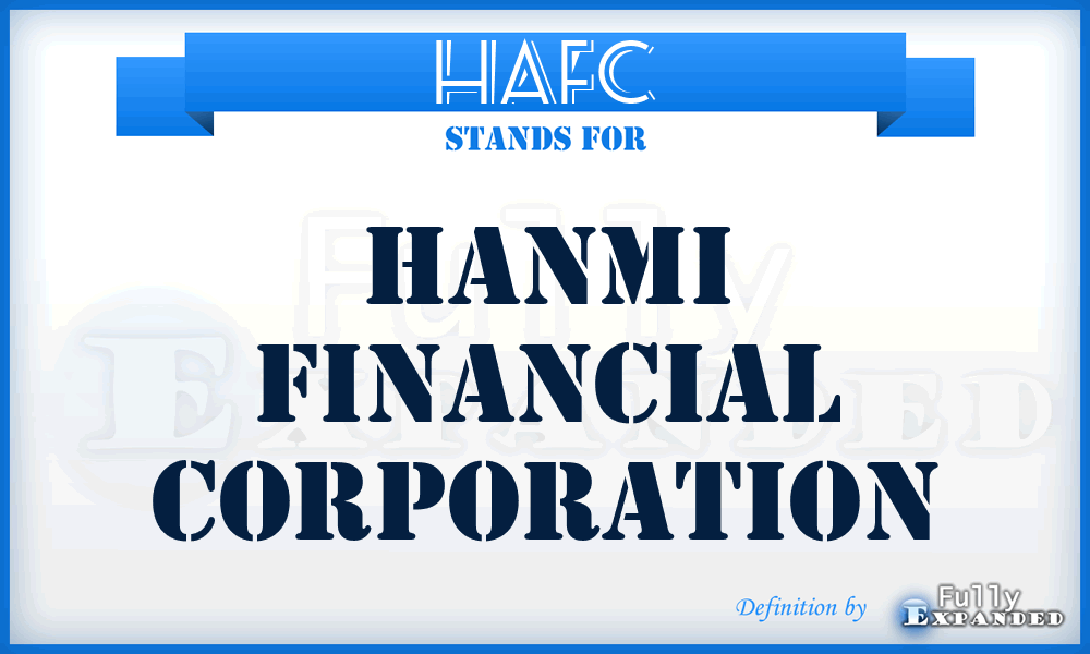 HAFC - Hanmi Financial Corporation
